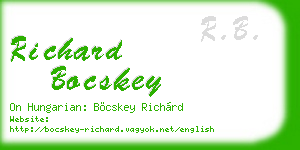 richard bocskey business card